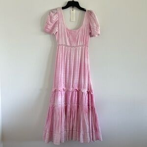 Love Shack Fancy Ryan Maxi Dress Hand Dyed Rose 00